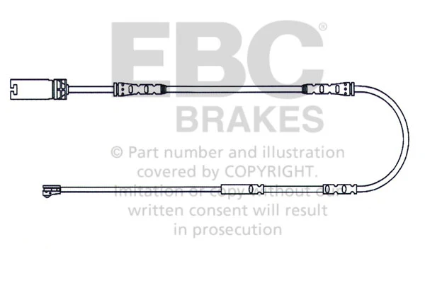 EBC Verschleisswarnkontakte Vorderachse EFA131 für BMW X1 xDrive 20 d (120kw/ 163PS) Baujahr: 03/10-06/15 mit HSN TSN: 000...
