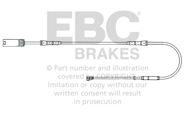 EBC Verschleisswarnkontakte Vorderachse EFA136 für BMW 1 118i (100kw/ 136PS) Baujahr: 10/06-06/11 mit HSN TSN: 0005 ARY EB...