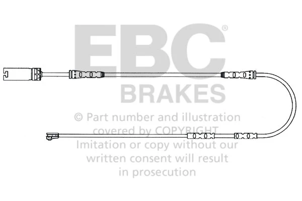 EBC Verschleisswarnkontakte Vorderachse EFA138 für BMW 3 330 i (200kw/ 272PS) Baujahr: 03/07-12/13 mit HSN TSN: 0005 AUU E...