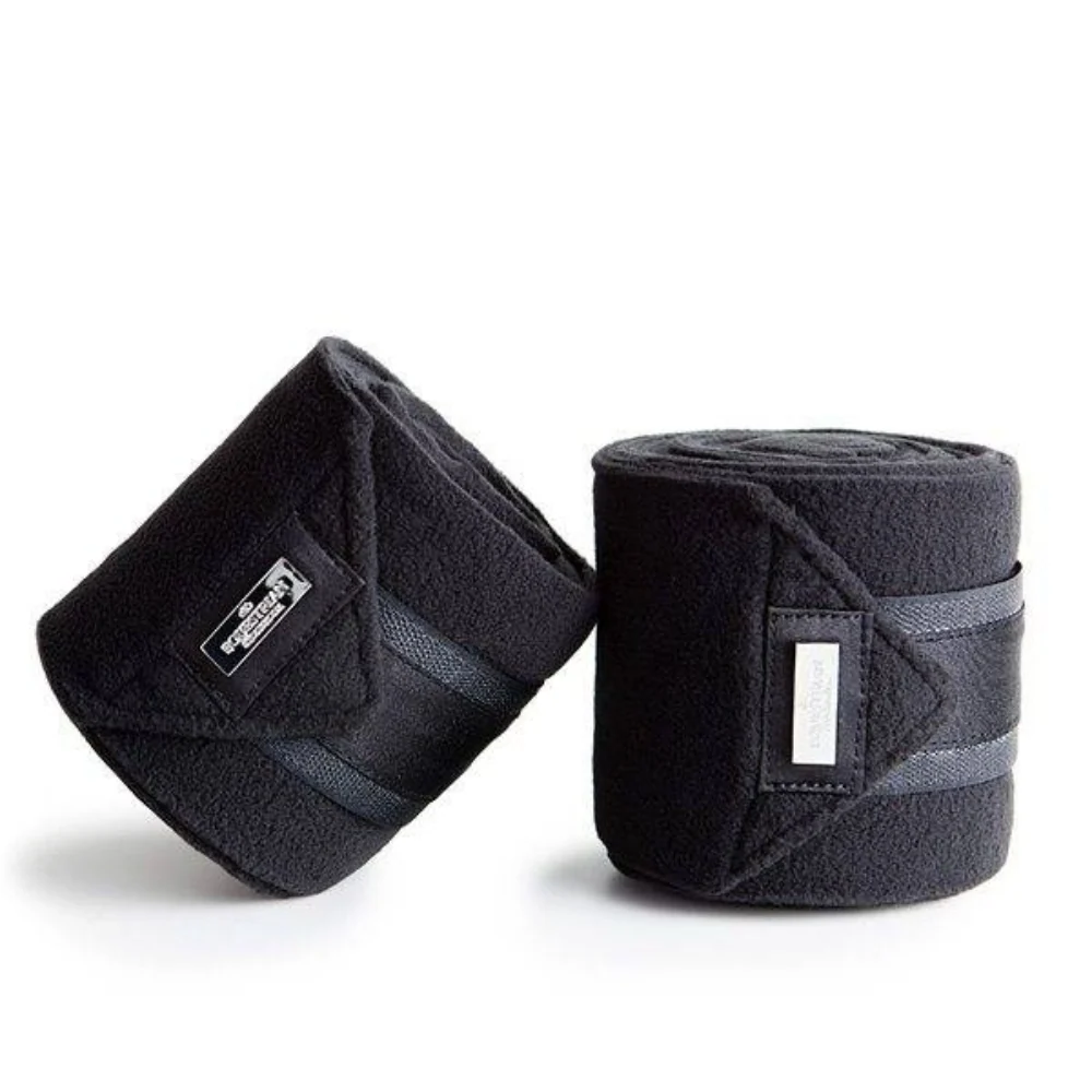Equestrian Stockholm Fleecebandagen Black Edition Silber