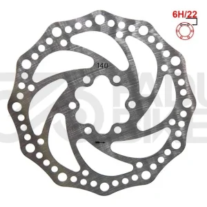 E-Scooter Bremsscheibe R6.1 180 mm 6H – Silber