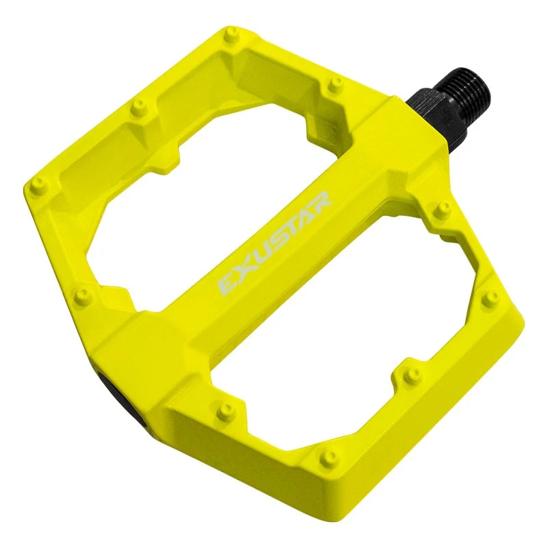 E-PB531 BMX/FREESTYLE Pedale aus gelbem Aluminium - FLAT 105x108mm EXUSTAR