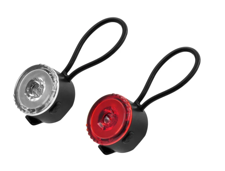 Fahrradlicht LED 2-tlg rund