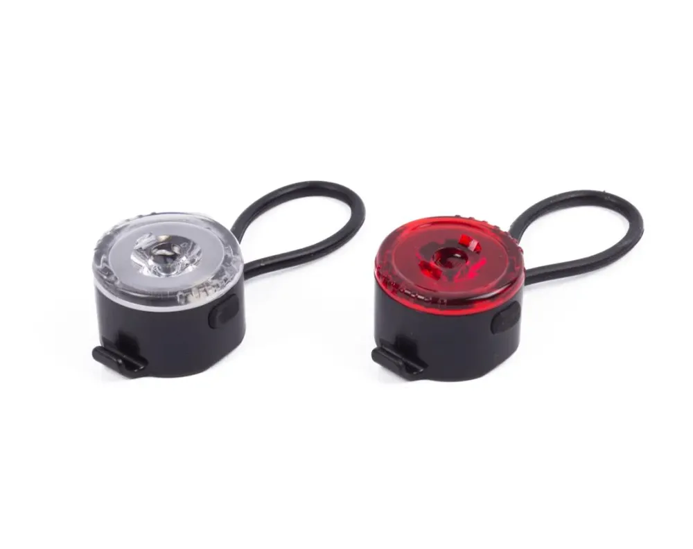 Fahrradlicht LED 2-tlg rund