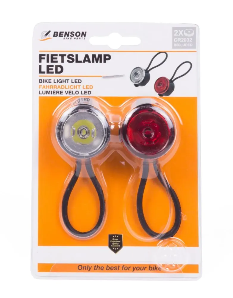 Fahrradlicht LED 2-tlg rund