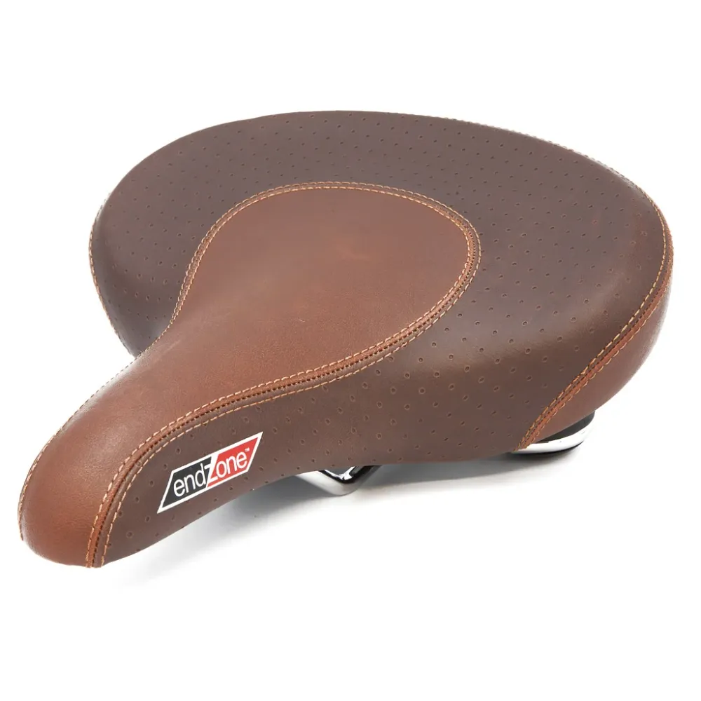 Fahrradsattel Retro Cruiser großer Komfort braun