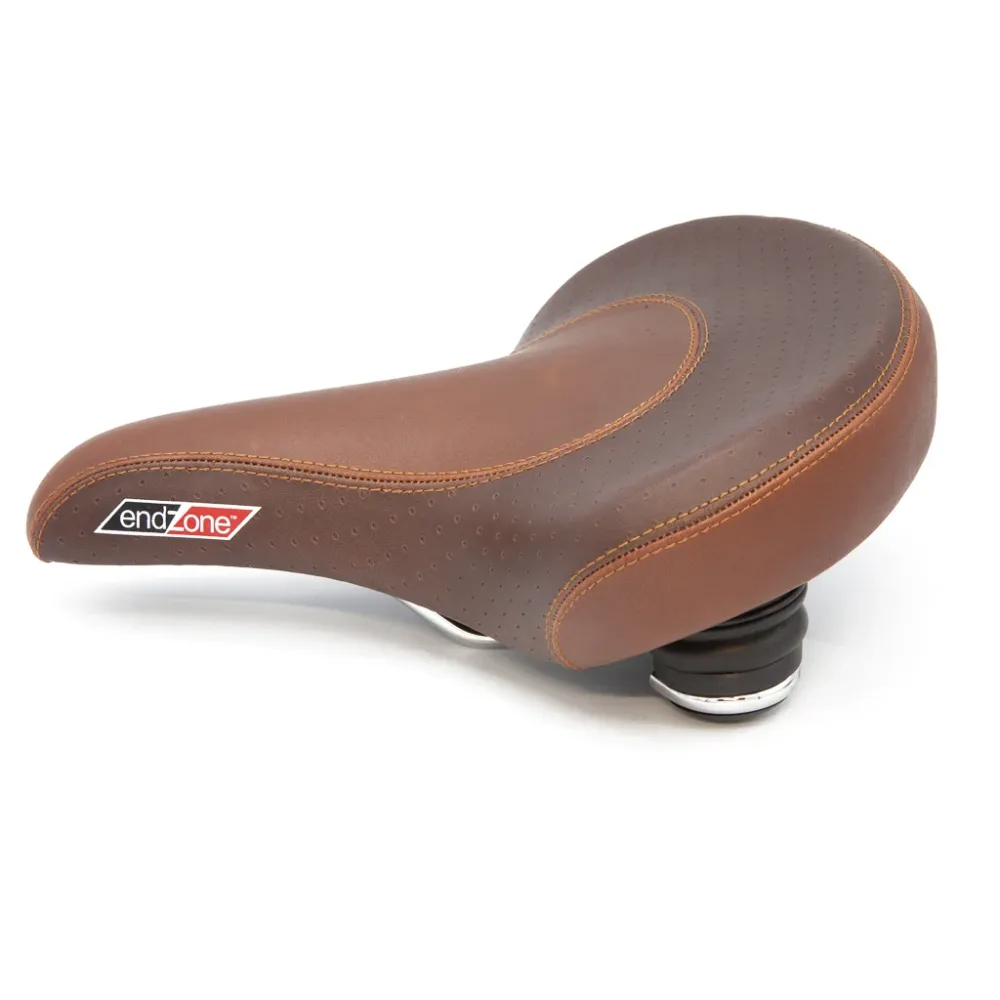 Fahrradsattel Retro Cruiser großer Komfort braun