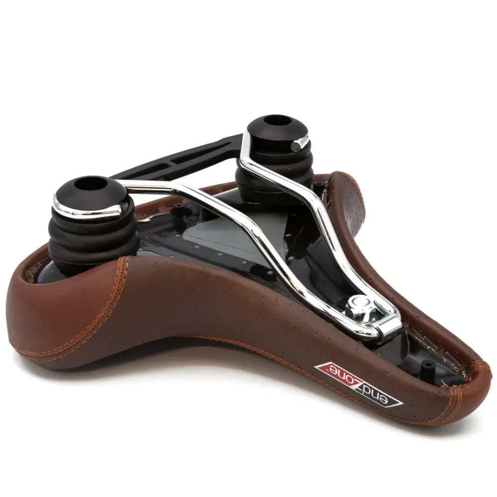 Fahrradsattel Retro Cruiser großer Komfort braun
