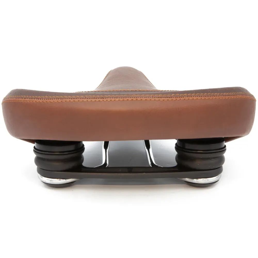 Fahrradsattel Retro Cruiser großer Komfort braun