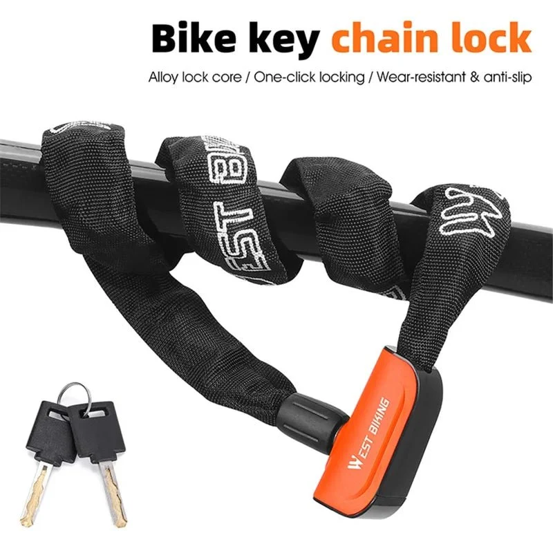 Fahrradschlosskette - Orange