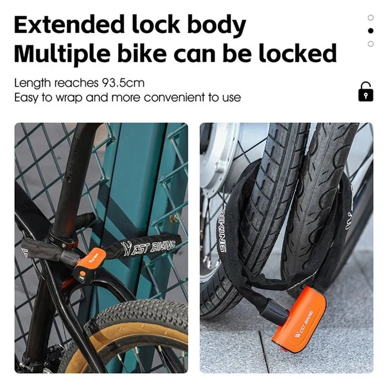 Fahrradschlosskette - Orange