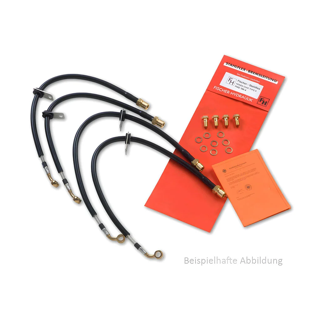 FISCHER STAHLFLEX Bremsleitung Set Bremssattel passend für Opel Omega B Girling Bremssattel