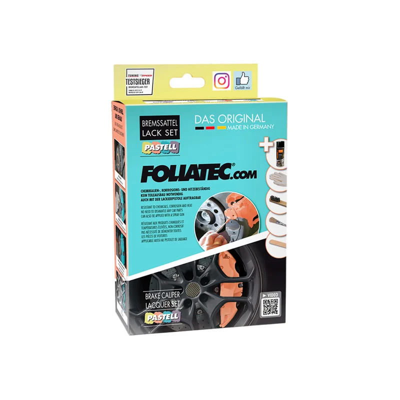 Foliatec, Bremssattel-Lack - Juicy Peach (Pastell) - 3 Komponenten, Flüssigkeit, Orange, Rosa