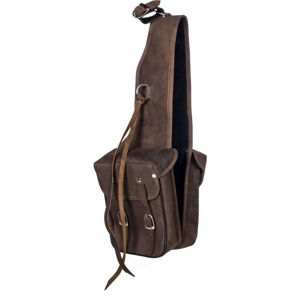 F.R.. Doppelte Satteltasche Ico Leder Braun