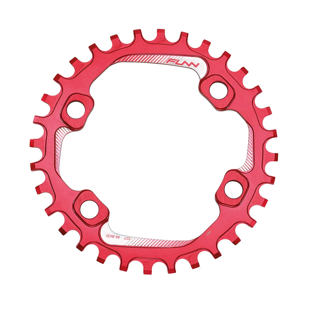 Kettenblatt SOLO 96 30 Zähne aus Aluminium 7075 CNC Rot - BCD 96mm FUNN