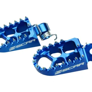 Fußrasten Evolution blau SCAR