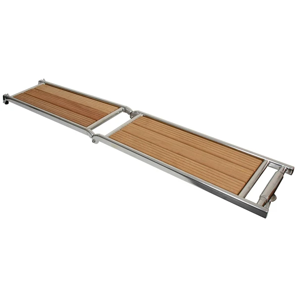 Gangway aus Edelstahl und Teakholz, 160x28 cm, 11 kg
