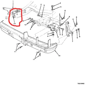 Halter Stossstange vorne rechts CUCV K5 + K30 Chevy