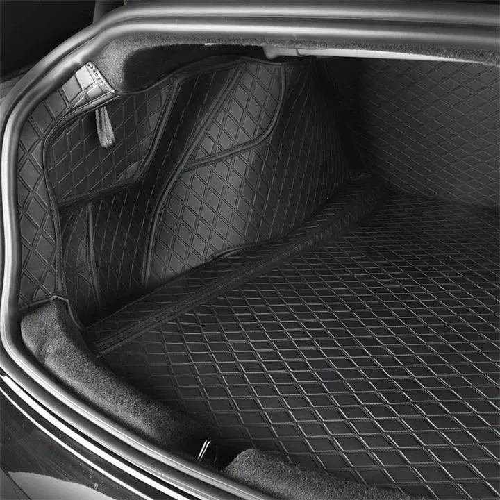 Highland Premium Leder-Kofferraummatte für Tesla Model 3 - Vollkaskoschutz