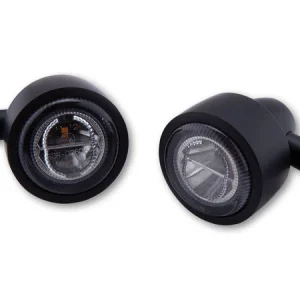 HIGHSIDER Classic-X1 Motorrad LED Rücklicht/Blinker 3in1 Schwarz/Getönt (Paar)