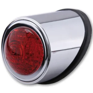 HIGHSIDER smart LED-Rücklicht OLD SCHOOL TYP1, chrom, rotes Glas, E-gepr.