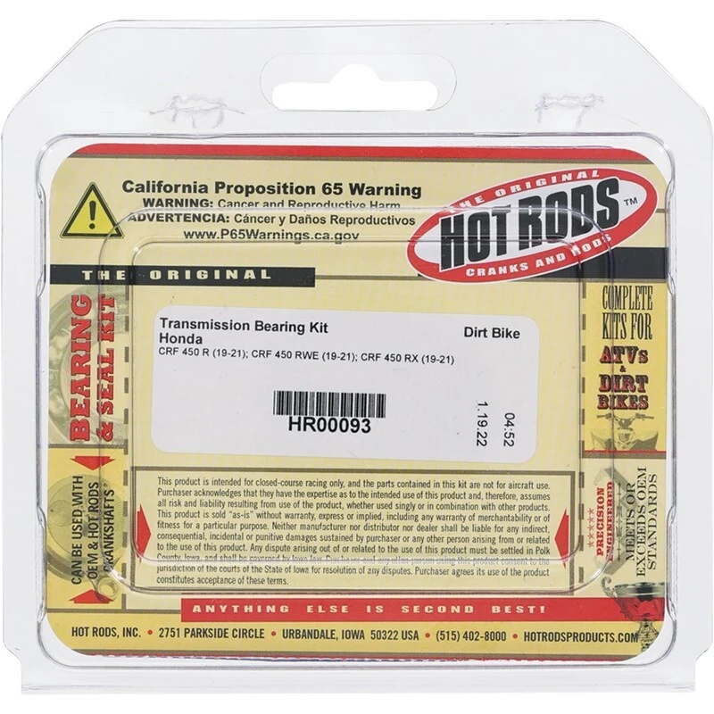 HOT RODS Getriebelager-Kit - Honda CRF 450 R / RWE / RX