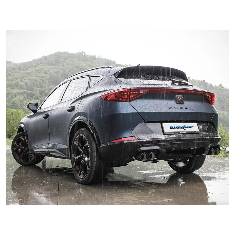 Inoxcar - Endschalldämpfer 2 x Ø90 mm DX+SX (Angled Matt Black) mit Ventile