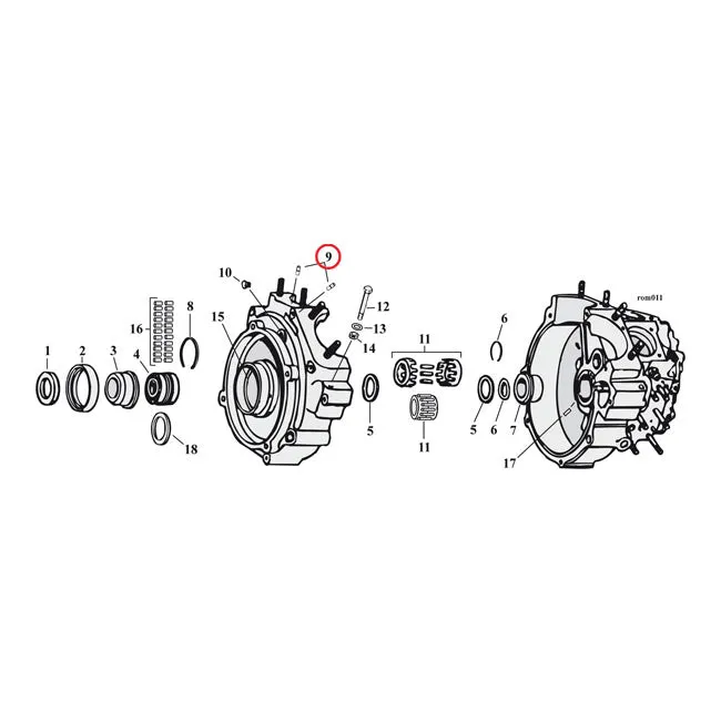 Jims, Passstift. Gehäuse zu Gehäuse/Zyl. für Harley-Davidson