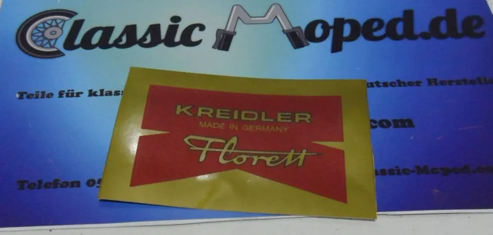 Kreidler K54 Florett Eitank Super 4 / 5 Aufkleber rot gold Schutzblech hinten NEU