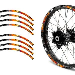 Felgenstreifen - KTM "Flake" (Schwarz/Orange)