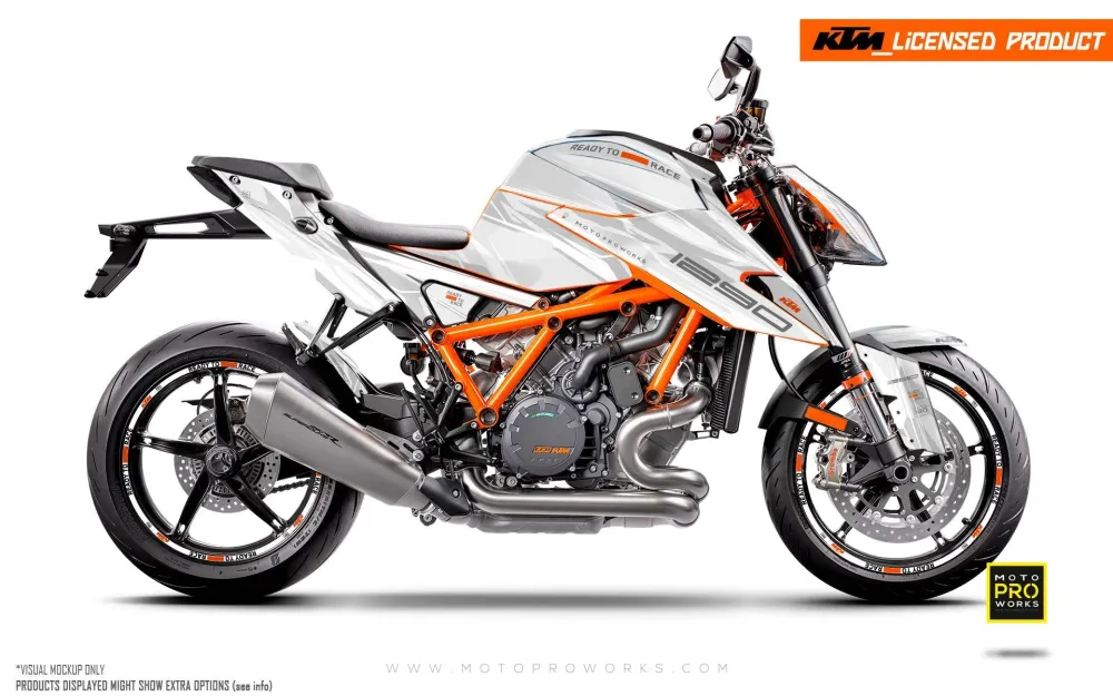 KTM 1290 Super Duke R DEKOR - "Ripple" (Weiß)