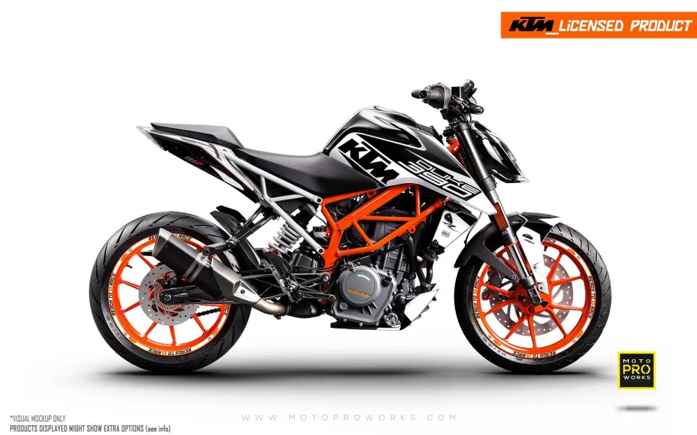 KTM 250 Duke DEKOR - "Torque" (Weiß/Schwarz)