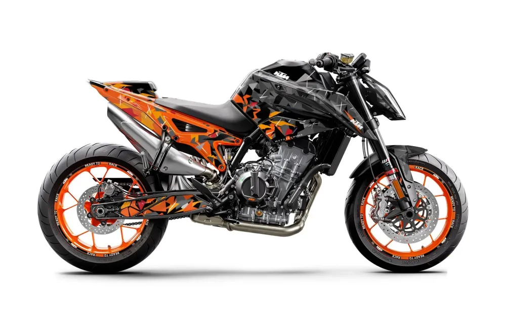 KTM 790/890 Duke DEKOR - "Flake" (Schwarz/Orange)