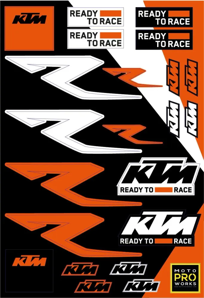 KTM Aufkleberbögen - "R-Two"