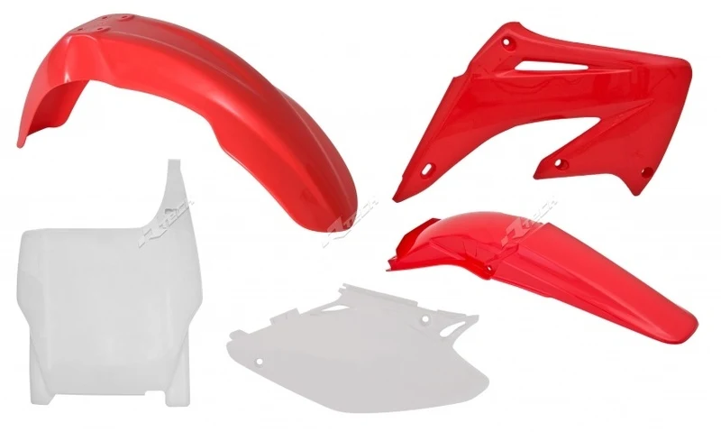 Kunststoff-Kit Racetech Originalfarbe rot/weiß Honda CR125/250R