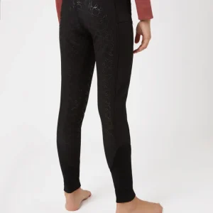 Leighton Teens Thermo Vollbesatzreithose Schwarz 160