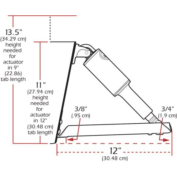 Lenco, Trimplaner-Set 9x9" Randmontage u/Panel, 12V