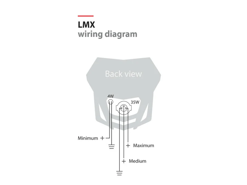 LMX HEADLIGHT H4 WHITE