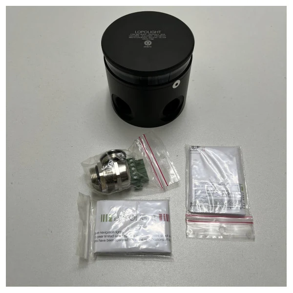 LOPOLIGHTANKER LICHT 360ø White Black Housing Navigation Light-200-012-PRO