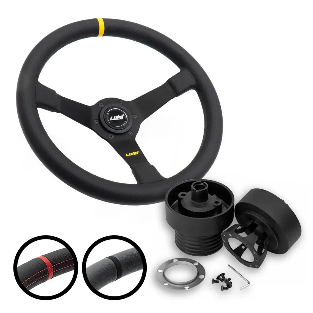 LUISI Mirage Race Sportlenkrad Leder Komplettset passend für Porsche 911 bis 08/1989 (geschüsselt / mit TÜV)