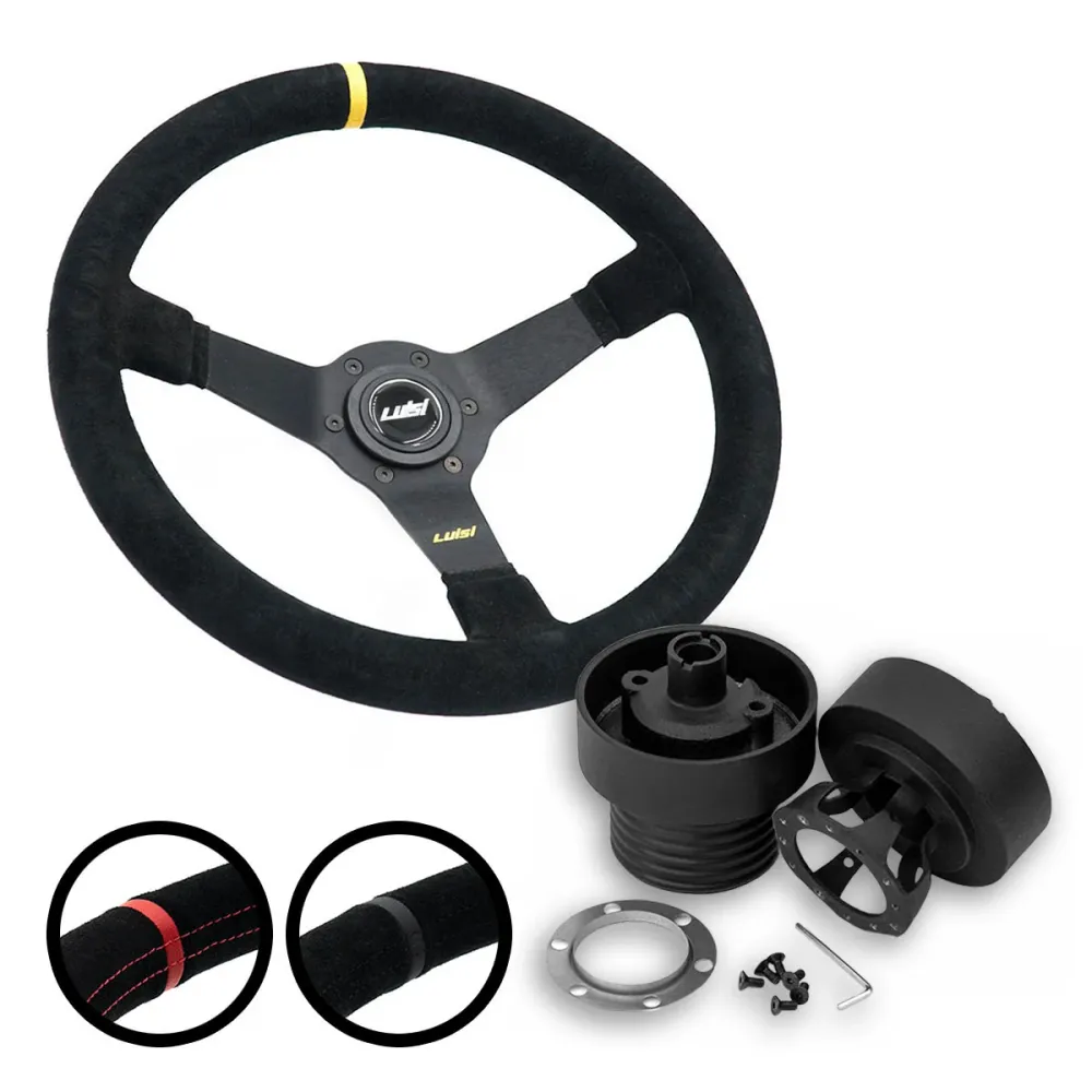 LUISI Mirage Race Sportlenkrad Wildleder Komplettset passend für Opel Manta (geschüsselt / mit TÜV)