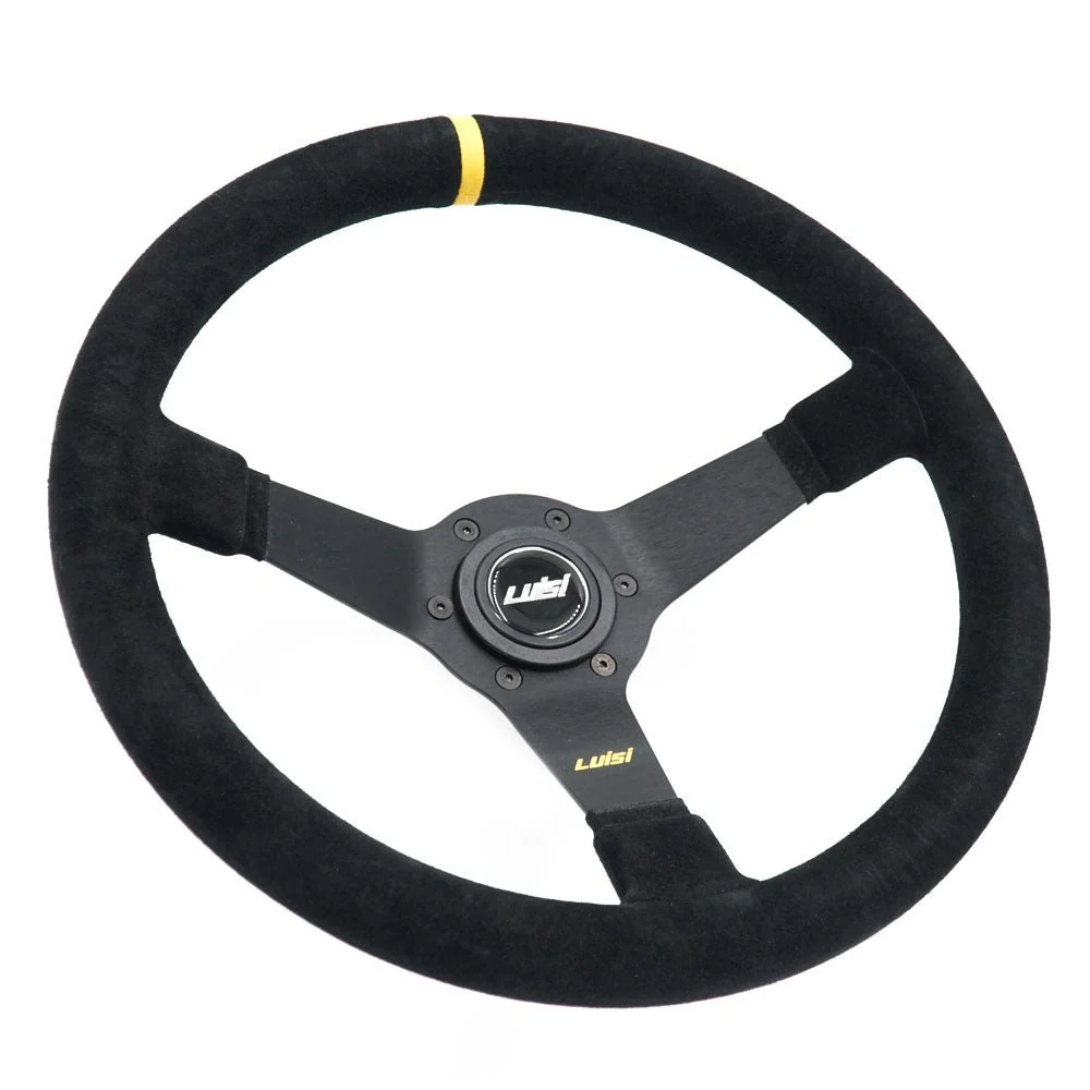 LUISI Mirage Race Sportlenkrad Wildleder Komplettset passend für Mazda RX-7 1986-1991 (geschüsselt / mit TÜV)