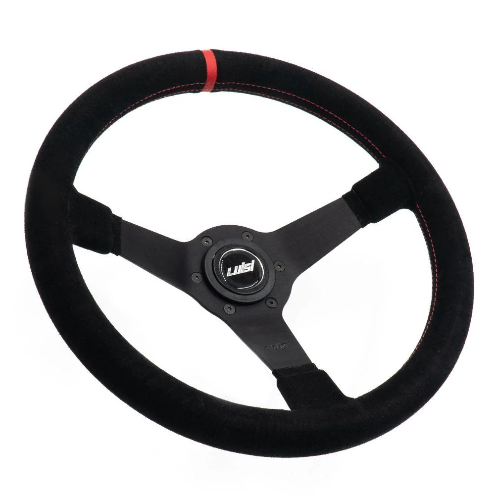 LUISI Mirage Race Sportlenkrad Wildleder Komplettset passend für Mazda RX-7 1986-1991 (geschüsselt / mit TÜV)