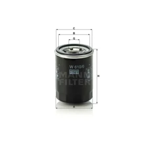 Original MANN-FILTER Ölfilter SpinOn W 610/6