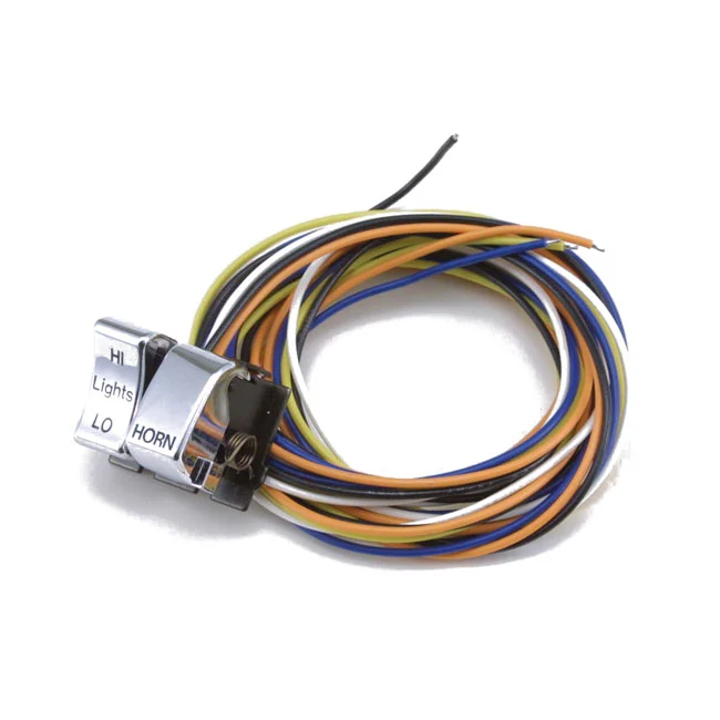 Chrom H/Bar-Steuerschalter Hi/Lo/Horn für Harley-Davidson MCS
