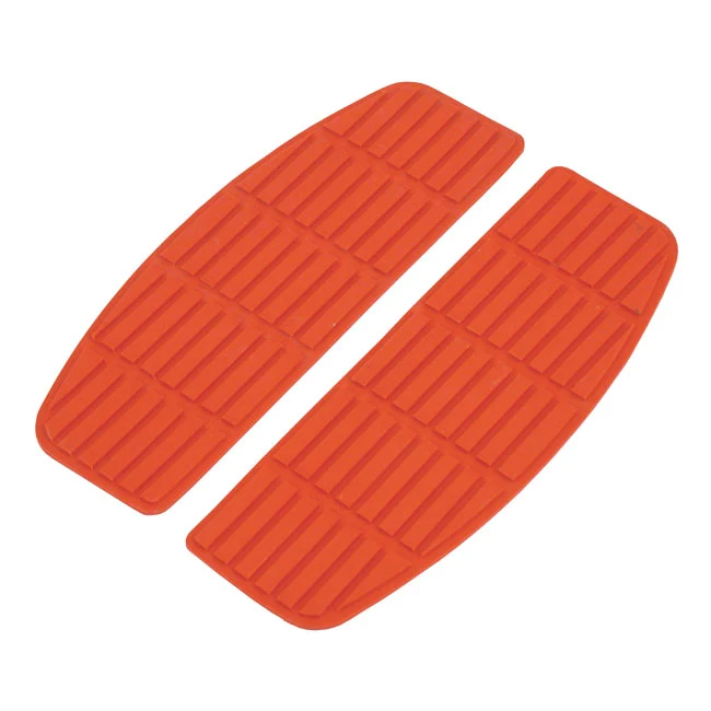 Repl Pad, rechteckige Trittbretter. Rot für Harley-Davidson MCS