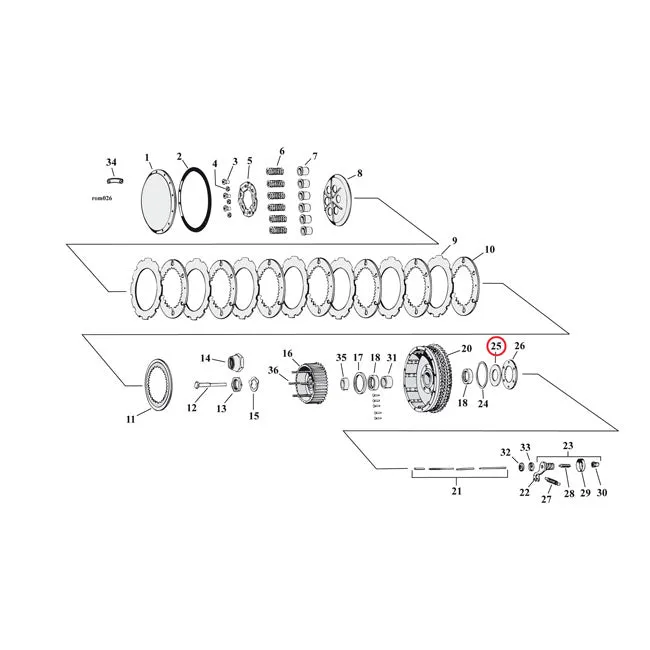 Unterlegscheibe, Cl.Hub-Lager .0975INCH Für Harley-Davidson MCS