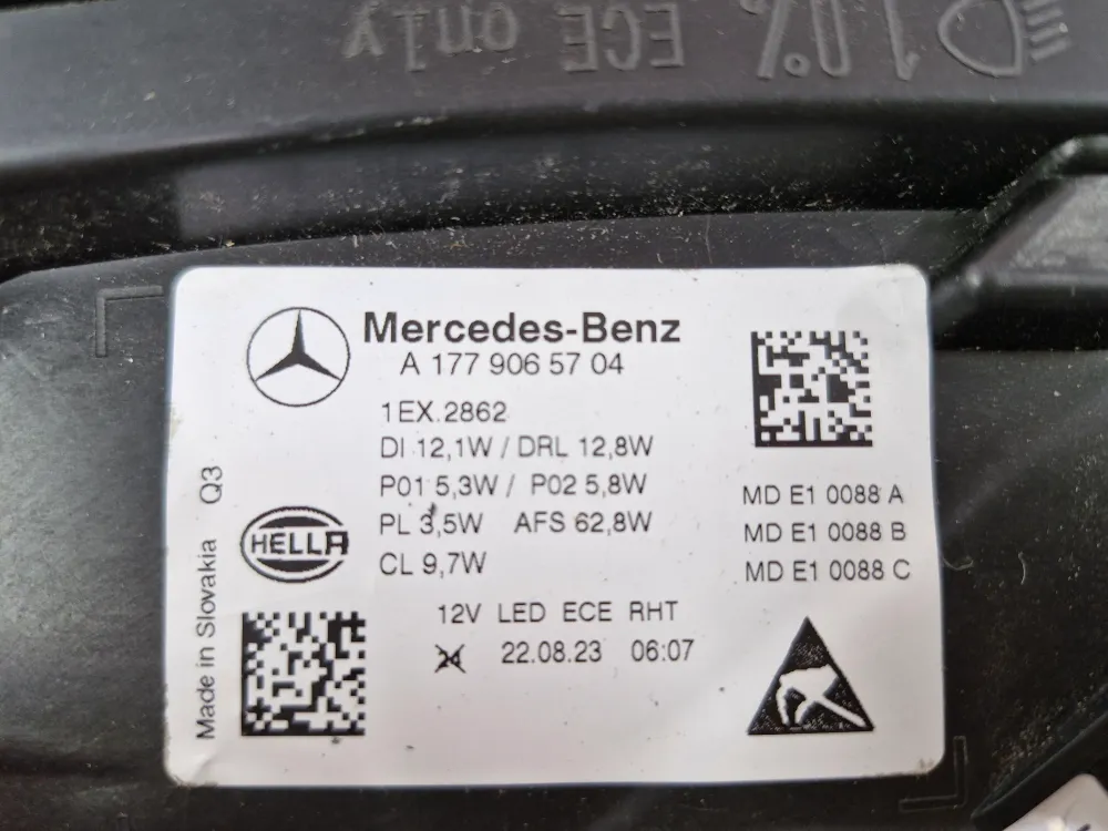 Linker Frontscheinwerfer Mercedes Klasse W177 Phase 1 FULL LED A1779065704 (ab 05/2018) original gebraucht MERCEDES - BENZ