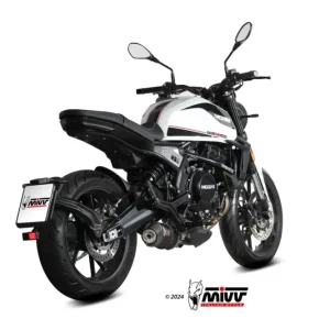 MIVV Oval Auspuff Schwarz passend für MOTO MORINI SEIEMMEZZO STR 2022-2024