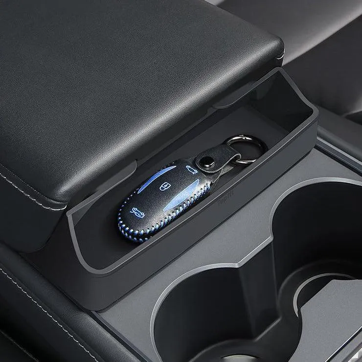 Model 3/Y Mittelkonsolen-Armlehnen-Brillenbox für Tesla (2021–2023).